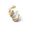 Pandora Treated Freshwater Cultured Pearl & Organically Shaped Hoop korvakorut 263261C01-1