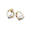 Pandora Organically Shaped Circle & Treated Freshwater Cultured Pearls korvakorut 263276C01-1