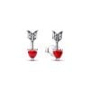 Pandora Arrow & Murano Glass Heart Stud Ohrringe 293668C01-1