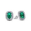 Pandora Rectangular Sparkling Green Halo Schmuckset