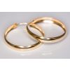 Kultaiset rengaskorvakorut 3 x 20 mm 30008-1