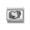 Nomination Classic Heart and Flowers 330111/28-1