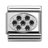 Nomination Classic Hopea ZK Musta Soikea Pavé 330308/10-1