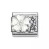 Nomination Silvershine valkoinen kukka 330325/01