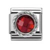 Nomination Classic Silvershine / punainen kivi 330601/005-1