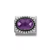 Nomination Classic Faceted Oval Purple 330607/001
