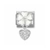 Nomination Classic White Flower Heart 331814/04-1