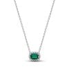 Pandora Rectangular Sparkling Green Halo Schmuckset
