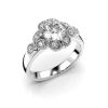 Festive Lotus Superior timanttisormus, platina 524-045-PT