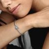 Pandora Moments Halo Silver Snake Chain -rannekoru 20 cm 590038C01-2