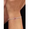 Pandora Pink Sparkling Heart Tennis Armband 590041C03
