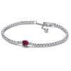 Pandora Timeless Red Sparkling Round Pavé Tennis rannekoru 18 cm  592403C01-1