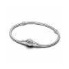 Pandora Moments Rose in Bloom Clasp Snake Chain rannekoru 23 cm 593211C00-1