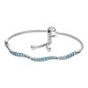 Pandora Blue Wavy Slider -rannekoru 599436C01-1