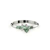 Festive Nelly Green timanttisormus, platina 609-019G-PT