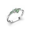 Festive Nelly Green timanttisormus, platina 609-019G-PT