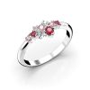 Festive Nelly Pink timanttisormus, platina 609-019P-PT