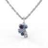 Festive Nelly Blue timanttiriipus, platina 630-022B-PT