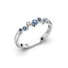 Festive Drop Blue timanttisormus, platina 644-015B-PT