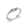 Festive Nadja Pink timanttisormus, platina 650-018P-PT