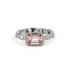 Festive Rosette Morganiitti timanttisormus, platina 652-136-PT