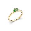 Festive Nadja Bloom Green timanttisormus, keltakulta 691-017G-KK
