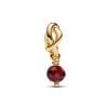 Pandora Faceted Red Eternity Circle Dangle hela 763462C01 / tammikuu -1