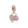 Pandora Pavé Heart Padlocks Dangle hela 781807CZ-1