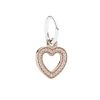 Pandora Rose Gold Dangle Heart 14K hela 791357CZ-1