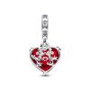 Pandora Disney Mickey & Minnie Mouse Kiss Red Murano Glass hela 792522C01-1