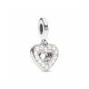Pandora Pearlescent White Heart Mum Double Dangle 792649C01-1