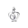 Pandora Engravable Heart Magnifying Glass Double Dangle hela 793671C00-1