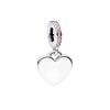 Pandora Engravable Heart Pink Stone Dangle Charme 793926C02
