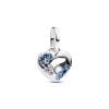 Pandora Blue Glitter Engravable Heart Charme 793932C01
