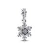 Pandora Opalescent Snowflake Double Dangle Charme 794142C01