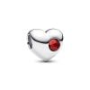 Pandora Engravable Red Stone Heart Charme, Januar 794161C01