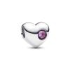 Pandora Engravable February Birthstone Heart Charme 794161C02
