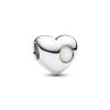 Pandora Engravable White Stone Heart Charme 794161C06