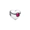Pandora Engravable True Red Stone Heart Charme, Juli 794161C07