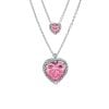 Pandora Pink Elevated Hearts Halsketten-Set