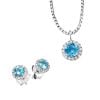 Brilliant Star Schmuckset, blauer Topas