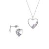 Silbernes Schmuckset mit Herz