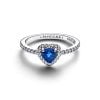 Pandora Elevated Princess Blue Heart ring 198421C09