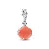 Pandora Coral-coloured Shell Double Dangle Charme 793821C01-1