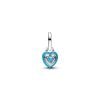 Pandora Turquoise-coloured Heart Mini Dangle Charme 793827C01-2