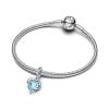 Pandora Blue Murano Glass Dolphins Dangle hela 793924C01-3