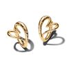 Pandora Organically Shaped Stone-Set Heart Hoop Ohrringe 264664C01