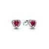 Pandora Elevated Red Heart Stud Ohrringe 298427C04