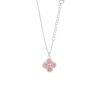 Silberschmuckset, hellrosa Blume