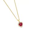 Goldschmuckset, rotes Herz